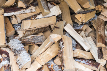 Detail of a firewood heap