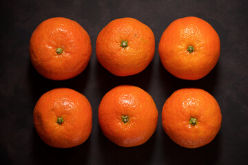 Tangerines close up