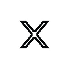 Outline Letter X Initial monogram logo.