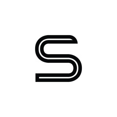 Outline Letter S Initial monogram logo.