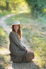 portrait of a woman on a walk