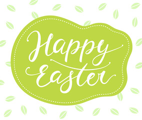 Happy Easter lettering. Greeting card