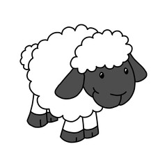 two colored sheep vector icon from farming. 2 color sheep concept.