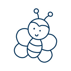 Bee Logo Template vector icon illustration design, Hive Logotype concept