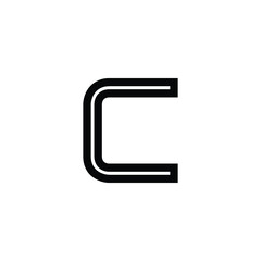 Outline Letter C Initial monogram logo.