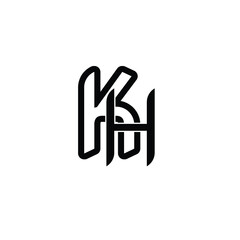 Modern Letter KH Monogram logo