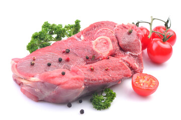Meat lamb on a white background