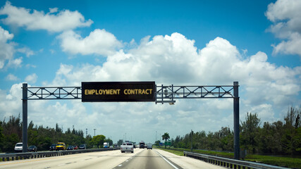 Street Sign EMPLOYMENT CONTRACT
