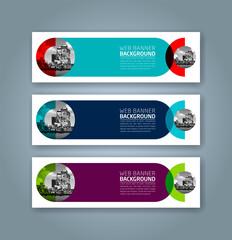 Abstract Web banner design background or header Templates