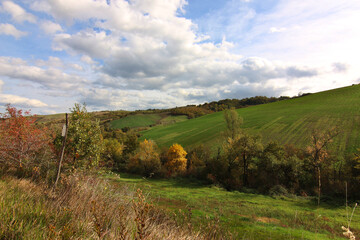 Fototapeta na wymiar Colline in autunno, foliage