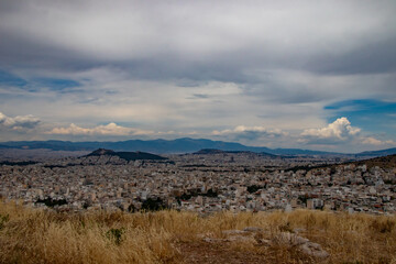 Fototapeta na wymiar View of Athens from Galatsi