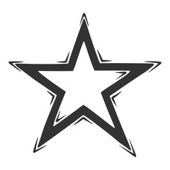 Obraz premium Hand drawn vector of star, isolated on white background.