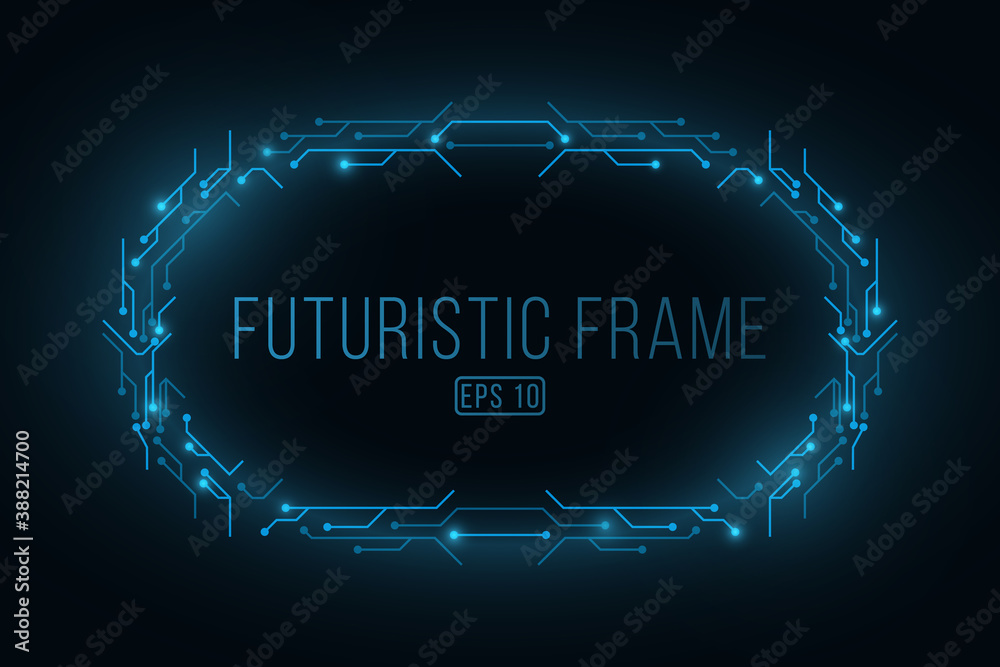Poster abstract frame of circuit computer board. hi-tech and sci-fi. digital data. high technology concept.