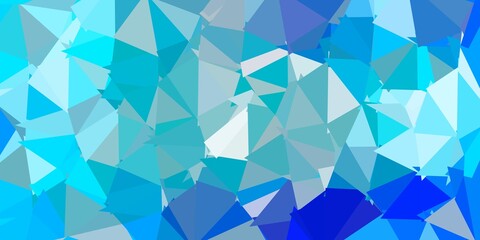 Light blue vector abstract triangle backdrop.