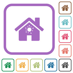 Home quarantine simple icons