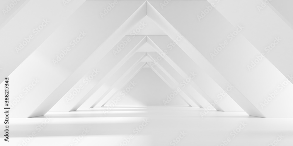 Aufkleber 3d rendering of concrete structure with shadow on the floor.