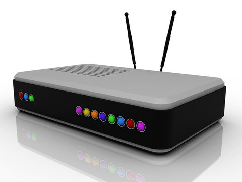 3d rendering Transmitter WiFi
