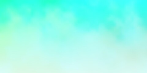 Light Green vector layout with cloudscape.