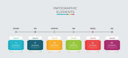 Simple infographic design template. Flat vector illustration for presentation, banner, report. 