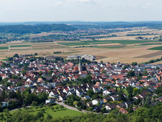 Ausblick bei Breitenholz Ammerbuch im Baden-Württemberg von den Weinbergen aus gesehen. Das...