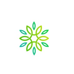Leaf Natural Organic Cannabis Simple Design Logo modern