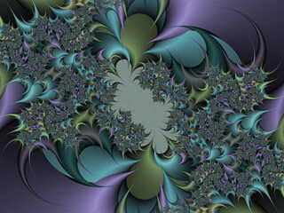 Purple fractal flower background