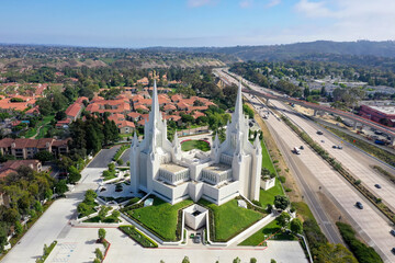 San Diego California Temple - obrazy, fototapety, plakaty