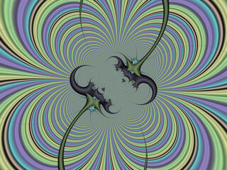 Obraz premium Fractal, thorns, abstract background with circles