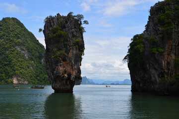 Sailing among the stunning islands and beaches in Thailand's beautiful turquoise Andaman Sea