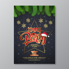 christmas, party, celebrate, background, decoration, vector, poster, banner, new, year, merry, christmas tree, xmas, happy, creative, hanging stars, abstract, ball, balloon, border, card, celebration,