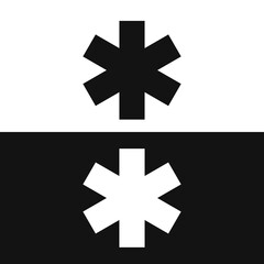 Set of a medical star symbol, Vector illustration