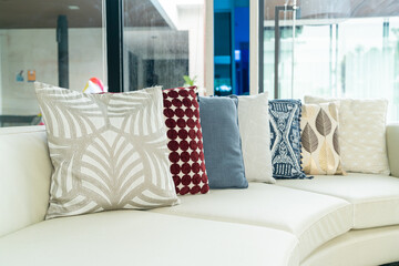 pillows decoration on sofa