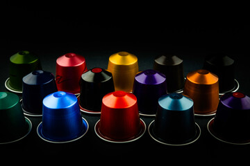 Abstract and conceptual of home coffee capsule machine.