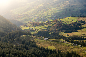 Fototapeta premium view of Habkern near Interlaken