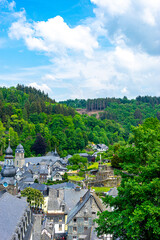 Obraz premium Germany, Monschau, a view of a city