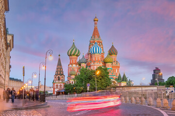 Obraz premium Saint Basil's Cathedral at Red Square in Moscow Russia