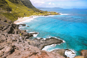 Fototapeta premium Makapuu beach park, Oahu, Hawaii