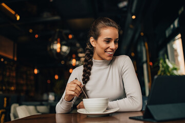 Enjoying alone, waiting for someone.