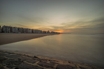 Sunset beach Blankenberge Belgium