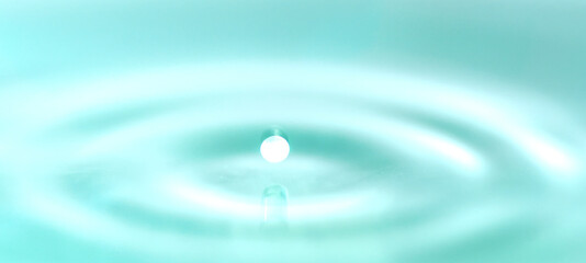 Water droplets science experiment and art concept bright color background.Natural.