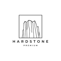 Hard stone logo design illustration vector template