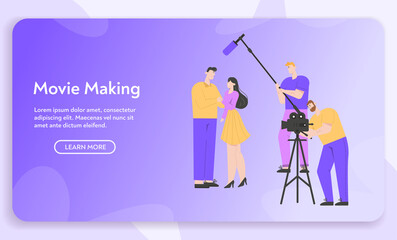 Vector banner of Movie Making concept