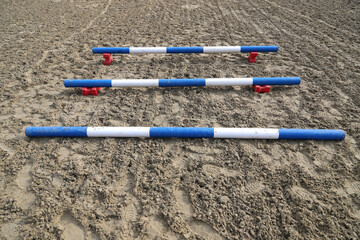 Accessories for horse trainings and events in rural equestrian training centre