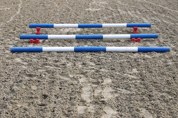 Accessories for horse trainings and events in rural equestrian training centre
