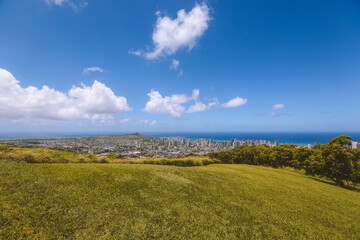 Obraz premium Tantalus Lookout, Puu Ualakaa State Park, Honolulu, Oahu, Hawaii
