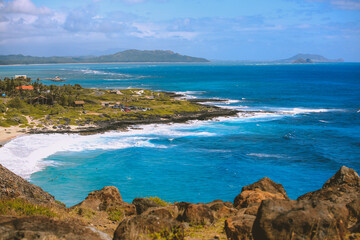 East Honolulu coast, Makapuu lookout, Oahu, Hawaii	