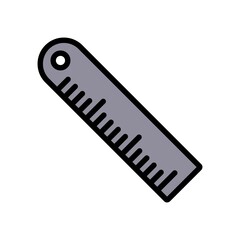 Ruler Flat Icon Vector Logo Template Illustration