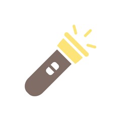Flashlight Flat Icon Vector Logo Template Illustration