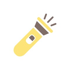 Flashlight Flat Icon Vector Logo Template Illustration