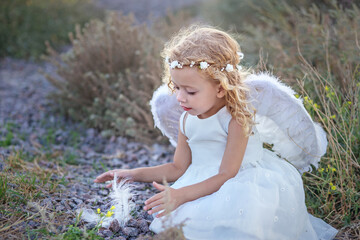 Beautiful little angel girl